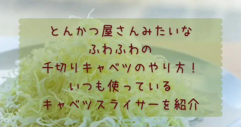 とんかつ屋さんのようなふわふわの千切りキャベツを作るやり方！いつも使っているキャベツスライサーを紹介します。 | ちまたきの解答用紙