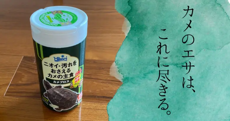 亀の餌を変えたら、水替えが楽になった